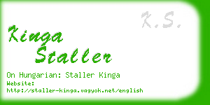 kinga staller business card